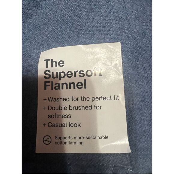 Sonoma Men’s Supersoft Flannel Shirt Sz S indigo NWT - Picture 4 of 8